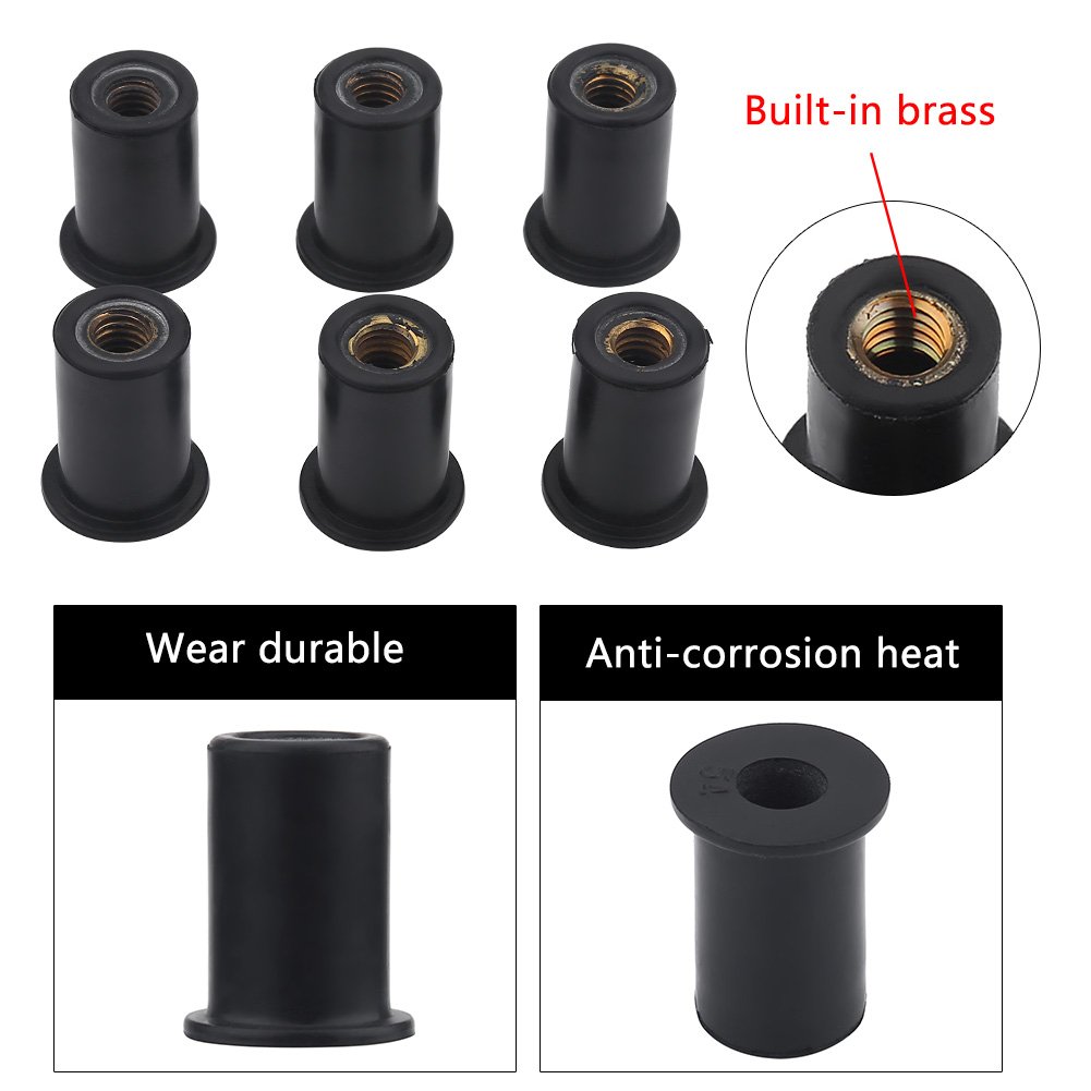 Tangxi 6pcs M6 Brass Flange Well Nuts for Motorbikes/Kayaks/Canoes - Image 4