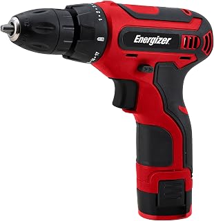 Energizer – 12V Cordless Screwdriver – Built-in Lithium Battery, 25 Nm – 10 mm Chuck – USB-C Charge – Compact and Lightweight – 700 RPM – Cable Included – Soft Grip Handle