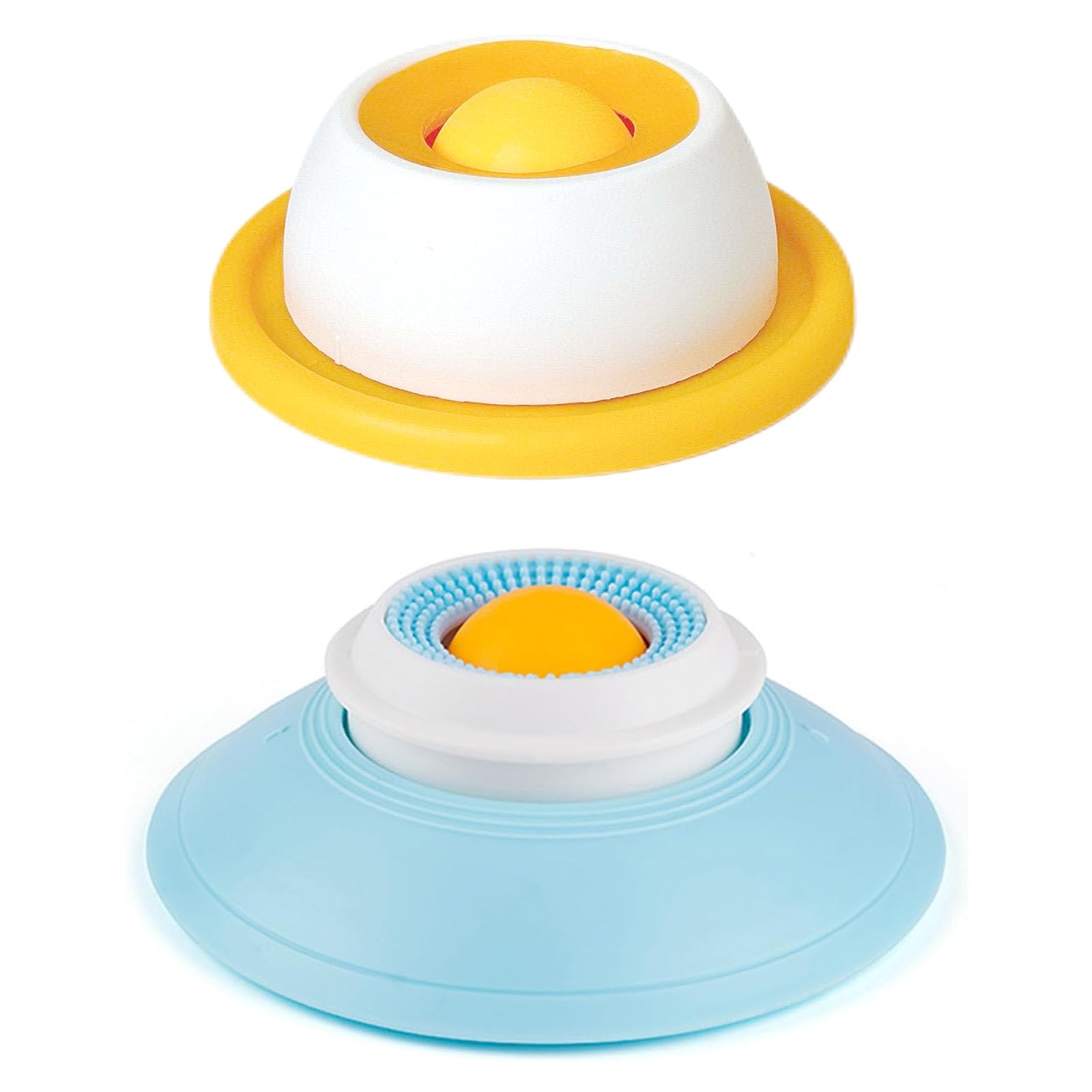 AUYFUA 2 PCS Dog Lick Ball, Dog Licking Bowl with Ball, Lick Ball for Dogs, Interactive Enrichment Toy for Fast Eating Pets, 450g Weight