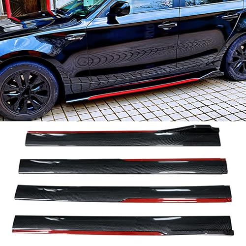 Trittbretter für Land Rover Defender Discovery 3 4 5 Range Rover Evoque Freelander, Kollisionsschutz für Autotür, beide Seiten, Karbonfaser, Rot Trittbretter für Land Rover Defender Discovery 3 4 5 Range Rover Evoque Freelander, Kollisionsschutz für Autotür, beide Seiten, Karbonfaser, Rot