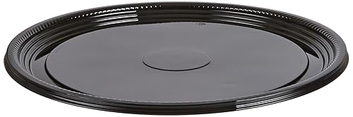 CaterLine Casuals Bandeja redonda de plástico, 16.0in, negro (25 unidades) disponible en Yaxa Costa Rica