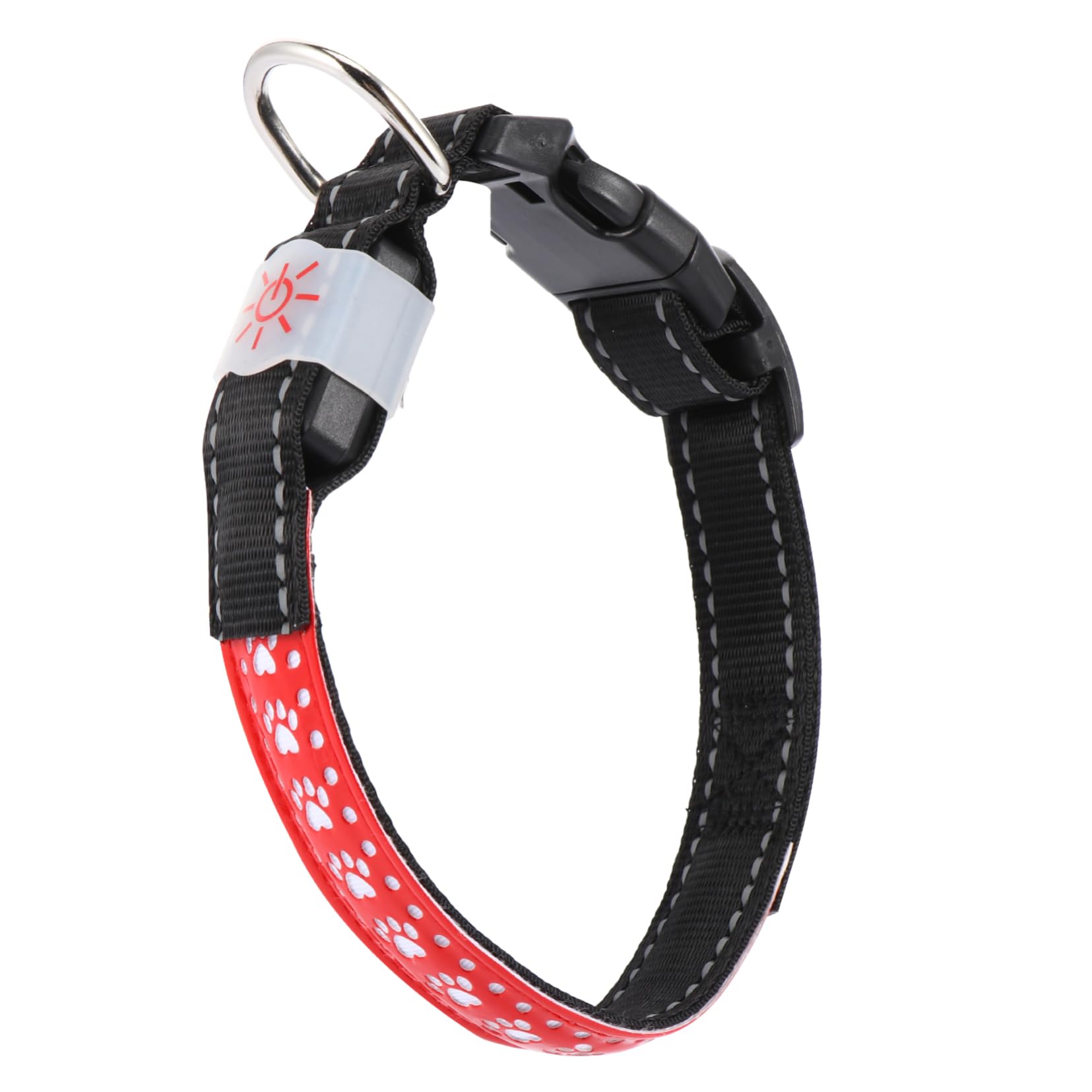 FRCOLOR 2 Piezas Collar Luminoso para Perro Collares De Perro para Cachorros Disfraz De Collar De Mascota Brillante Suministros De Mascotas Cuero PU Rojo Flash