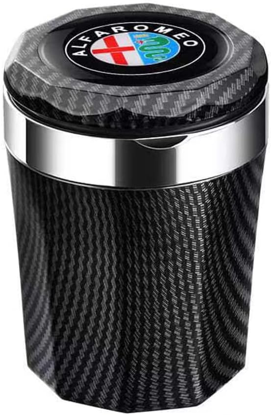 Cenicero De Coche Cenicero De Coche Con Luz Led Sin Humo, Accesorios Para AutomóViles, Para Alfa Romeo Giulietta Mito Stelvio Giulia 147 156 159 166 4c Tz3 Tonale Spontivd