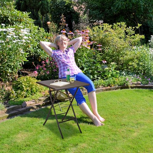 Table de camping pliable rectangulaire Relaxdays pour optimiser les petits espaces - 5