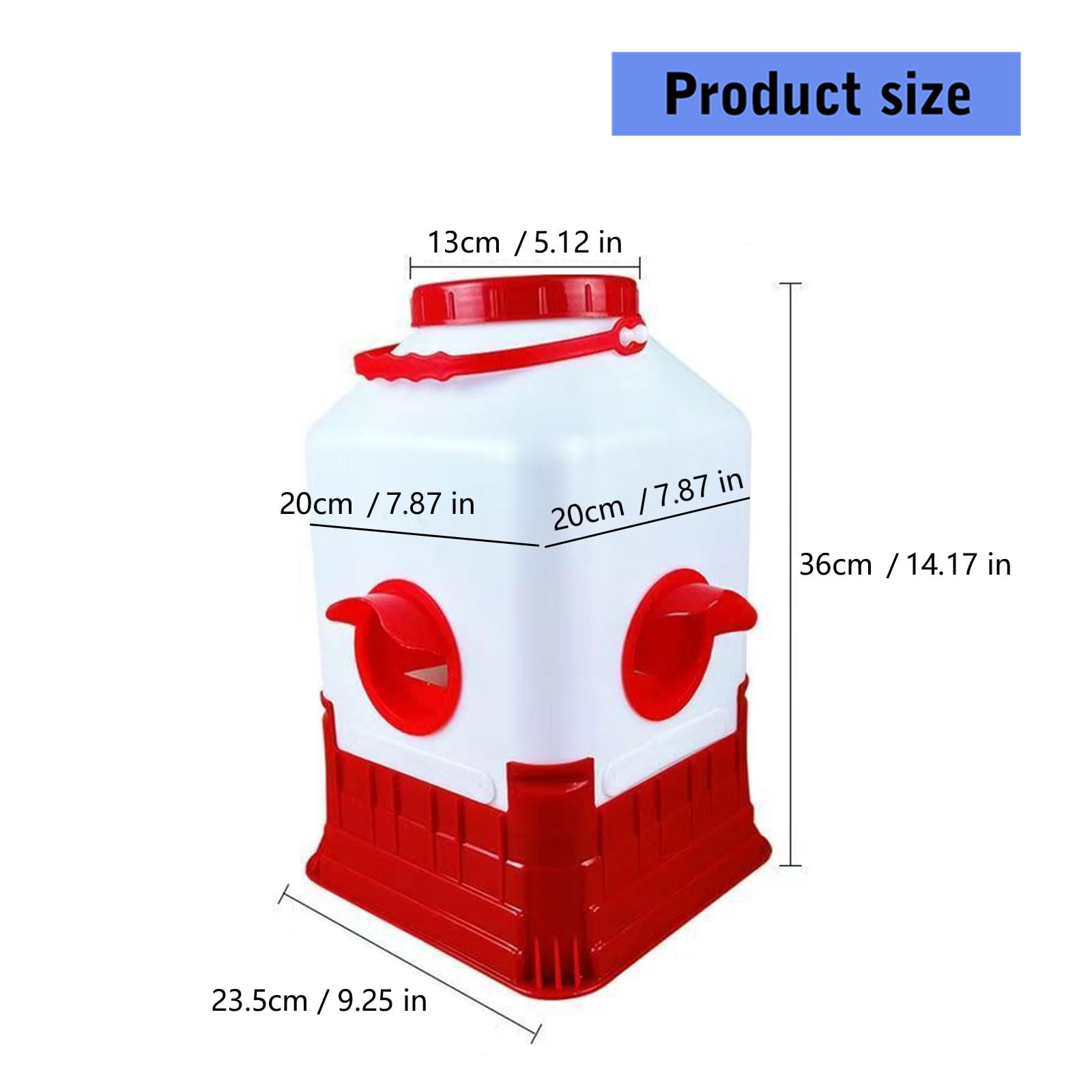 Alimentador automático para aves de corral, a prueba de fugas, para gallineros, patos, gansos con base estable, alimentador automático de pollo y bebedero