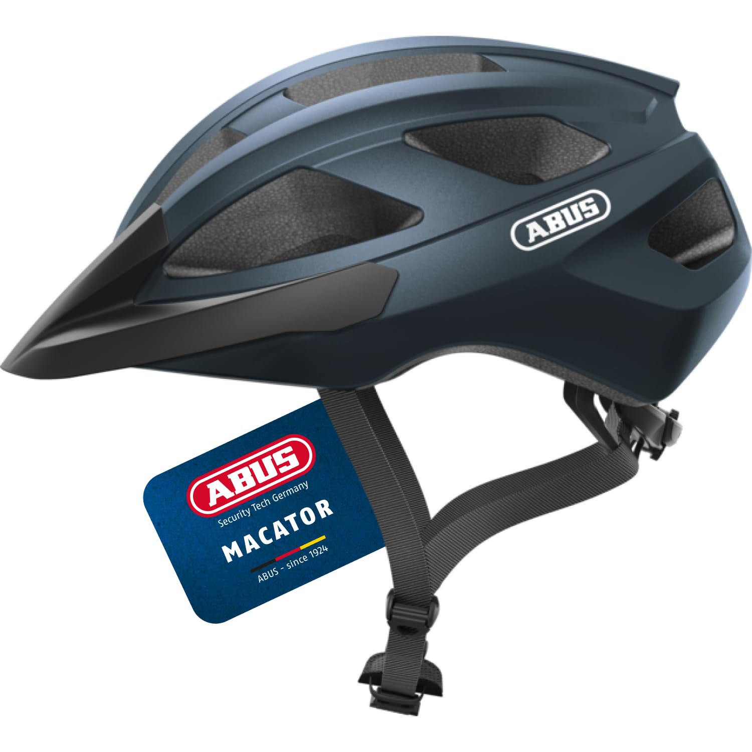 ABUS Rennradhelm Macator - sportiver Fahrradhelm für Einsteiger - auch für Zopfträger/-innen