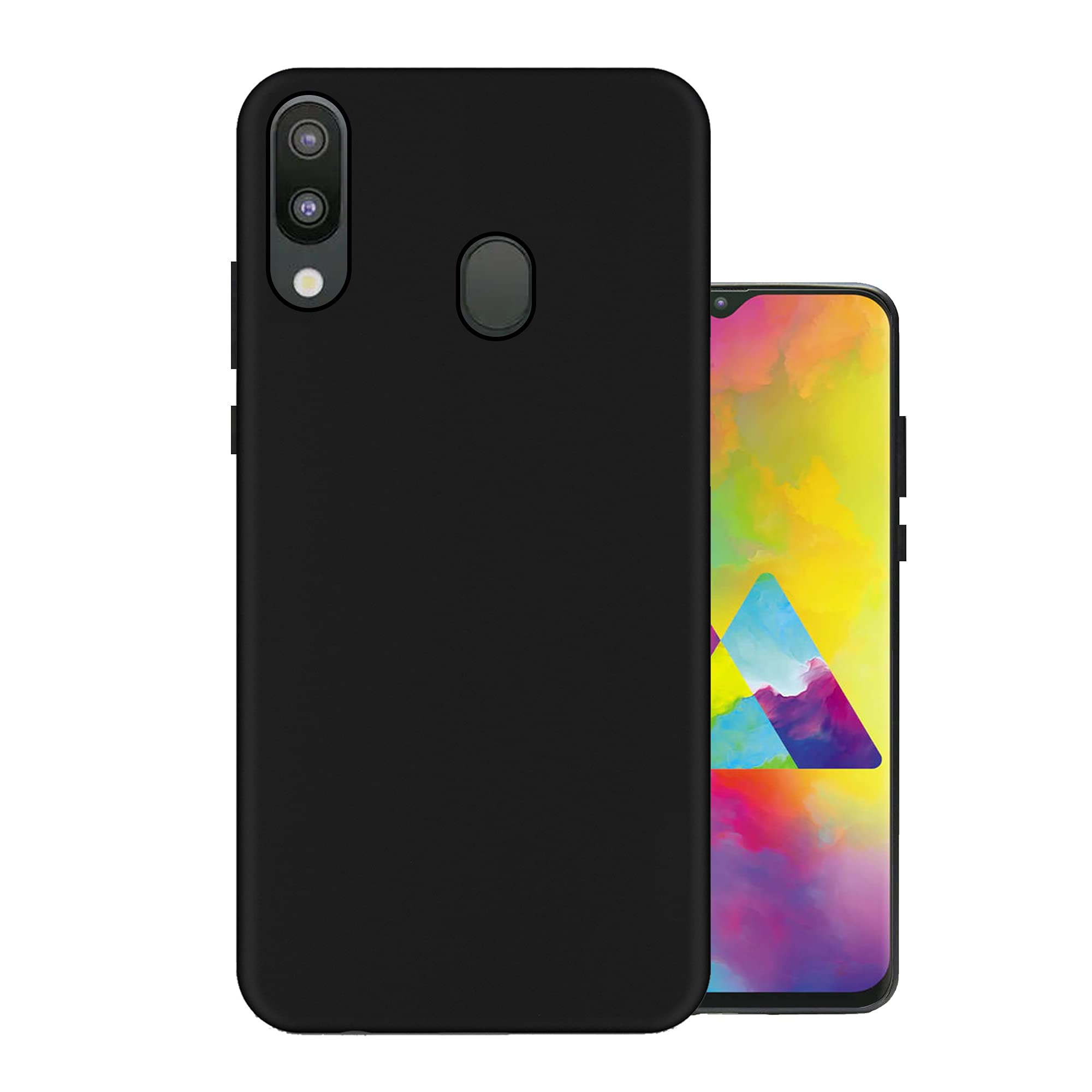 HELLO ZONE Rubber Exclusive Matte Finish Soft Back Case Cover for Samsung Galaxy M20 - Black (B07NJ3M5L8) Amazon Price History, Amazon Price Tracker