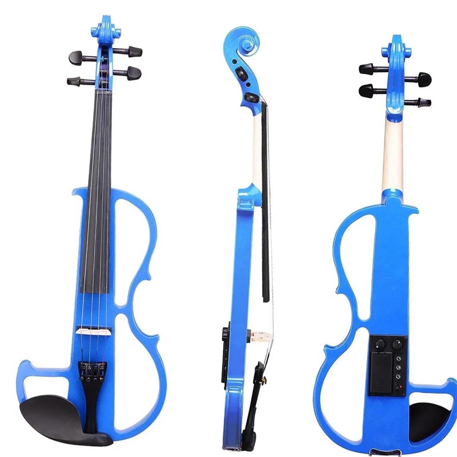 Geige Elektrische Violine Silent Fiddle Massivholz Violino Freier Brasilholzbogen Steg Korpus Linde