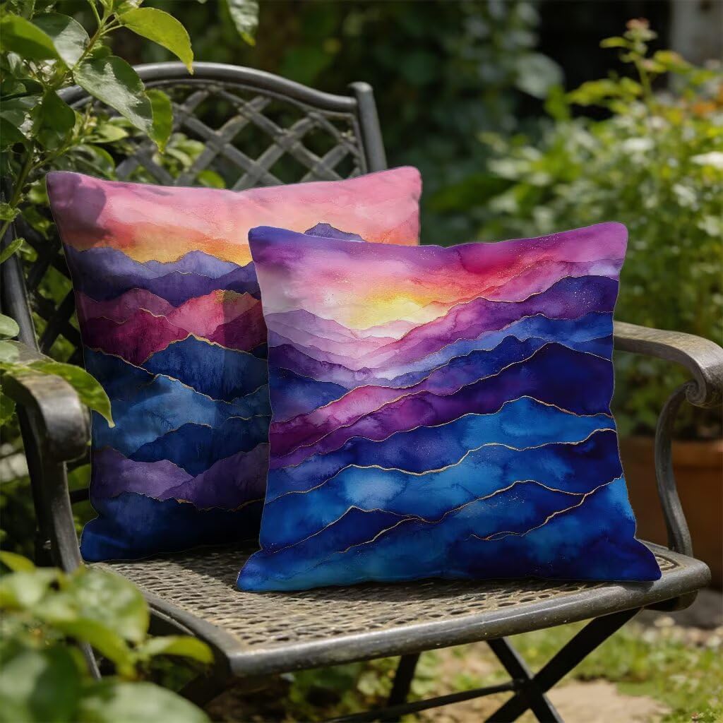 P-322CBE Poszewki na poduszki, 65 x 65 cm, kwadratowe, ozdobne, aksamitne, dekoracyjne, na sofę, miękkie, oddychające, dekoracyjne, do sypialni, na łóżko, na wiosnę, lato, 2 sztuki w zestawie
