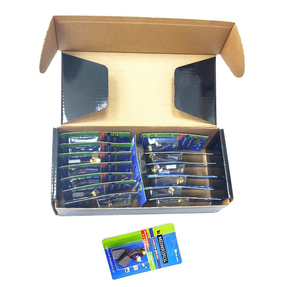 Lot de 50 balais de charbon pour moteur électrique MEIMRSHLY de 6,3 x 13,5 x 17 cm - Convient pour l'entretien des moteurs à balais de carbone