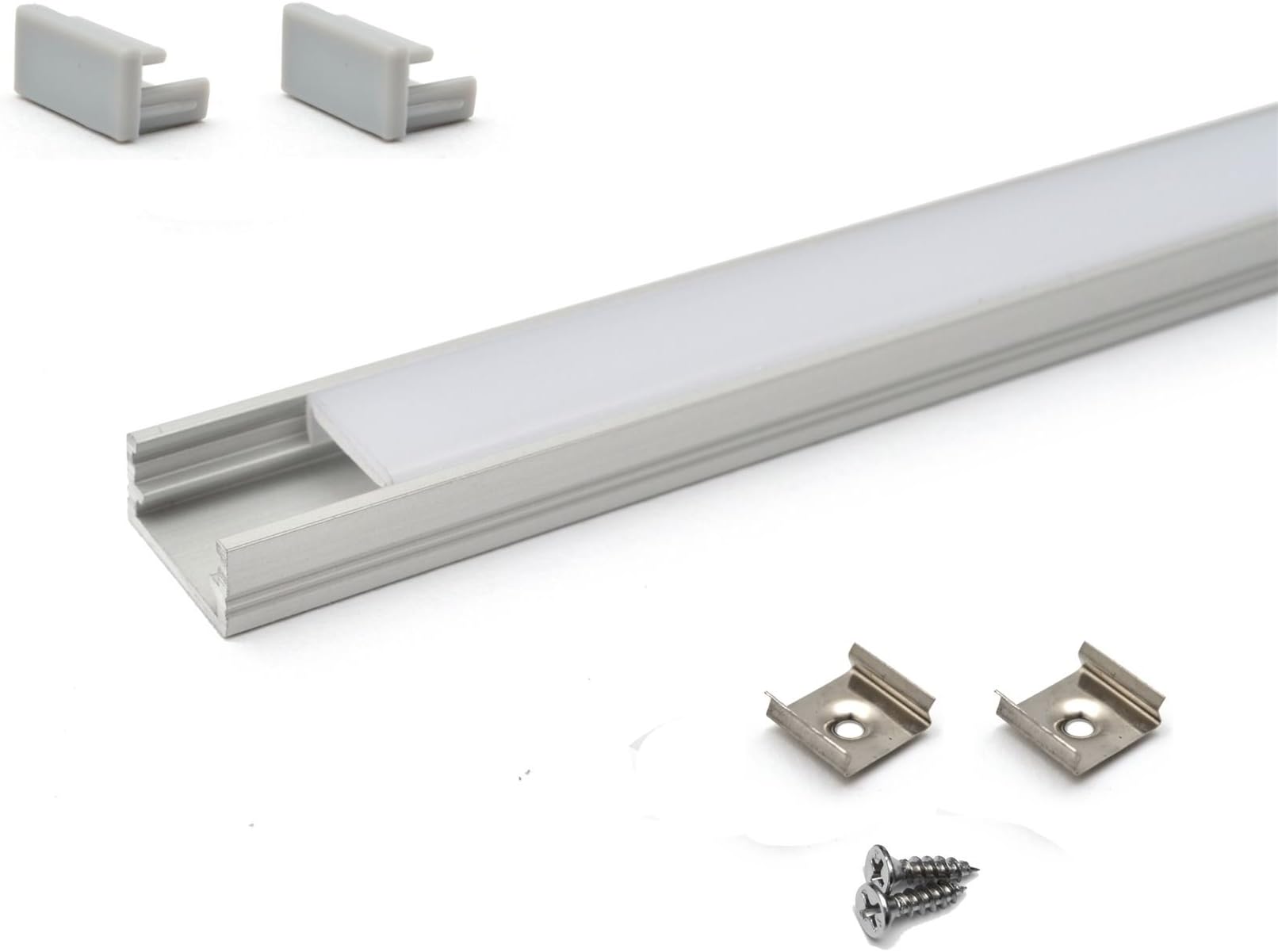 LED Aluminium Profile Straight 1M for LED Strip Light with Opal Cover