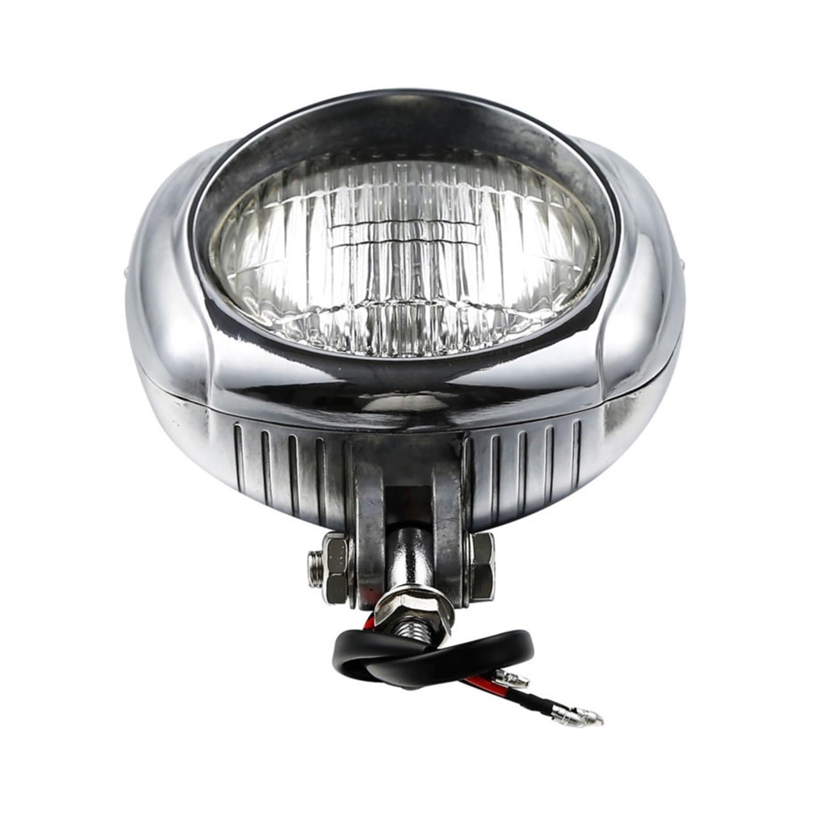 Motorcycle Electroline Vintage Head Lamp Headlight Compatible with Harley Sportster Chopper(Clear)