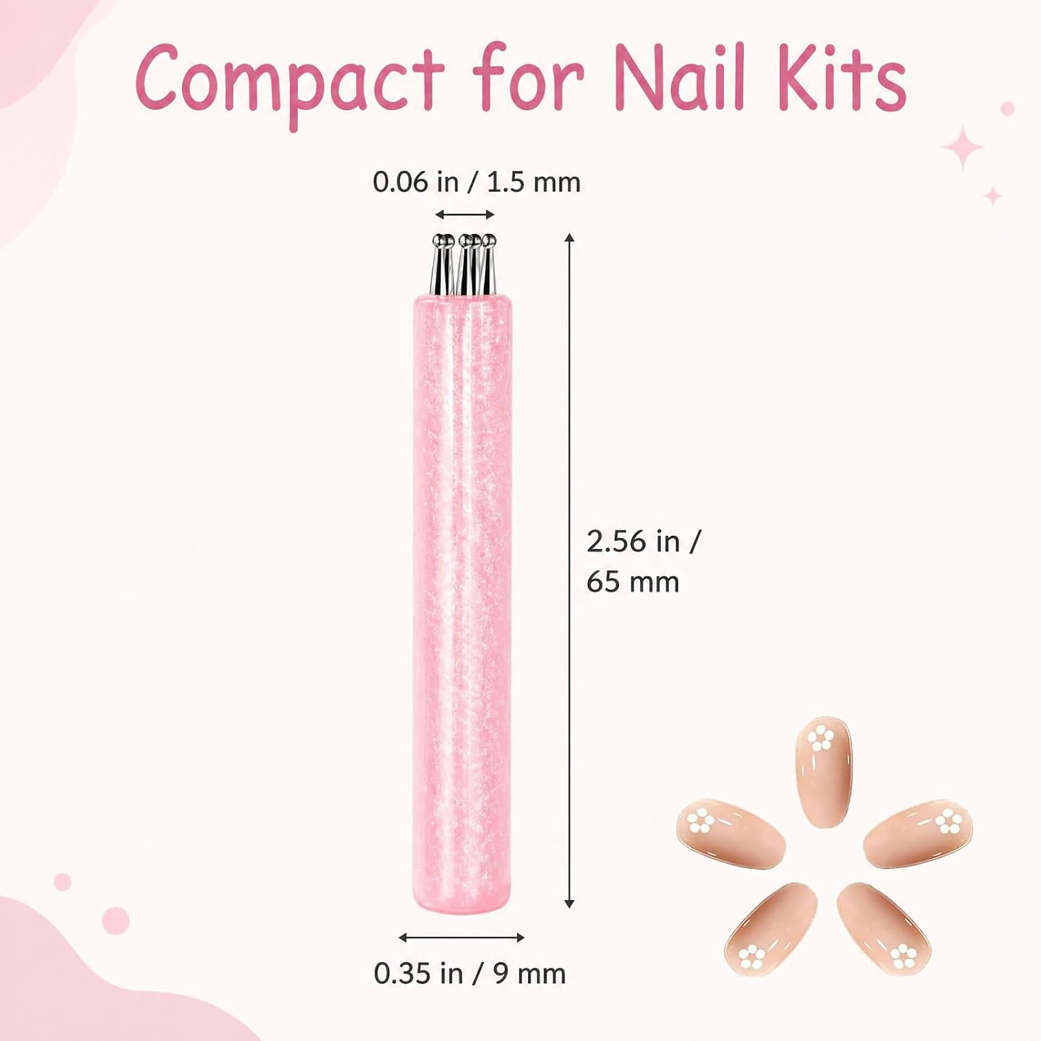 5 Pcs 5 Petal Flower Dotting Tools Nail Art, Nail Art Tools for Nail Art