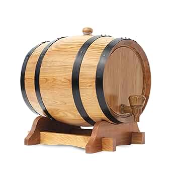 【新品】木製 バレル型 熟成用樽8リットル Amazon｜木製ワイン樽醸造樽 ウイスキー樽 ビール用 ワイン