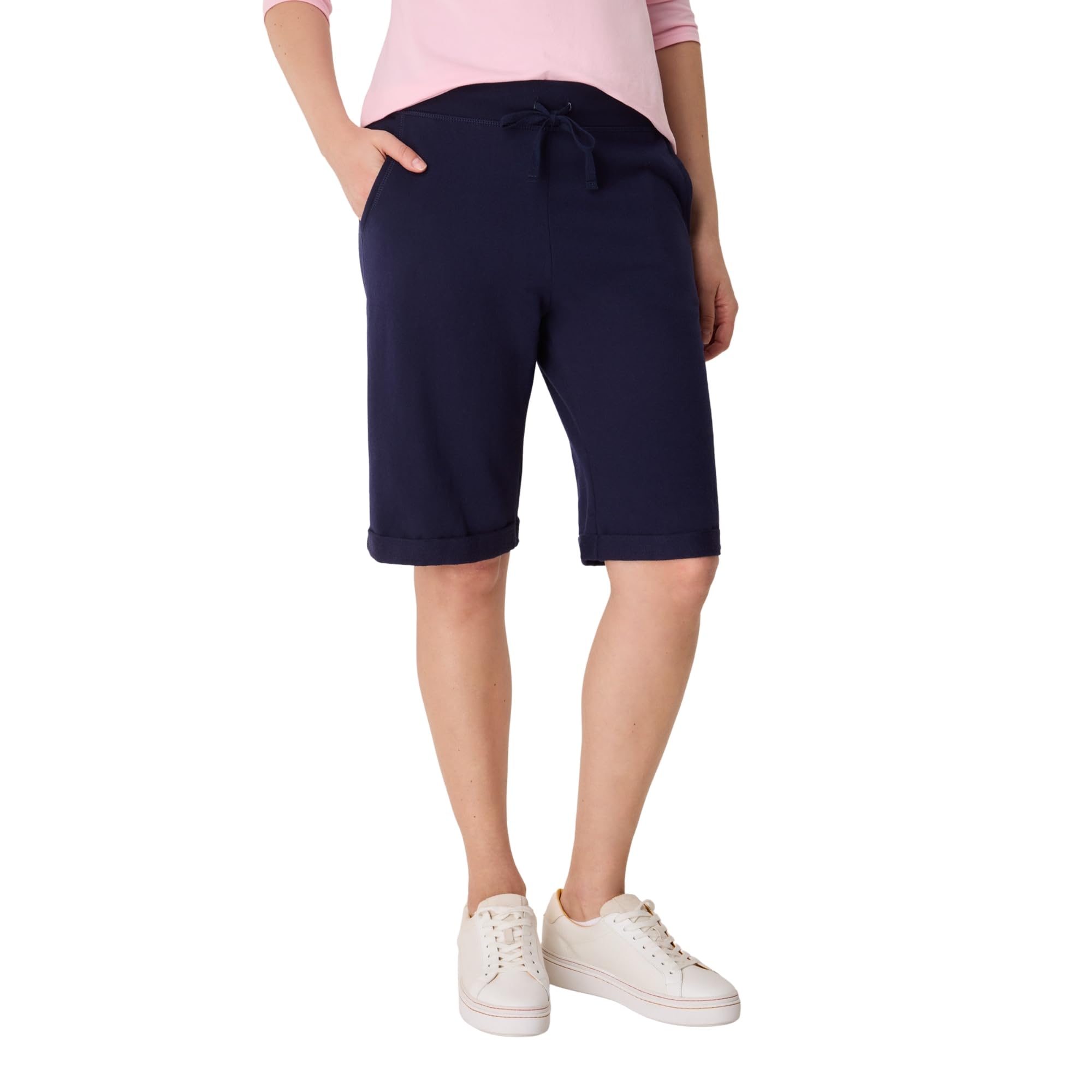 Hanes Women's French Terry Bermuda Short - Blue -