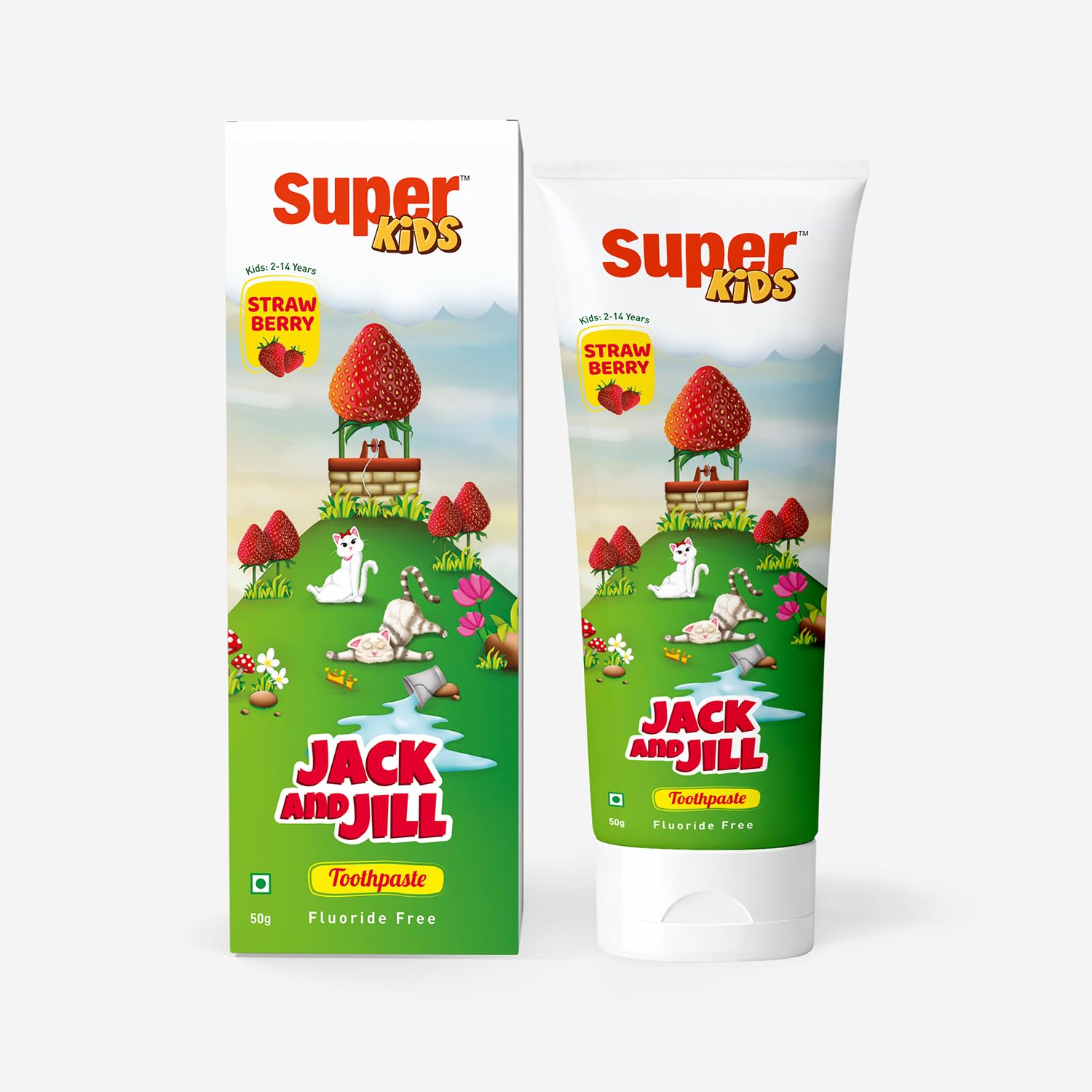 Super Kids Jack and Jill Strawberry Toothpaste for Kids 2-5 years | Baby toothpaste For Cavity Protection, Natural Strawberry Flavoured Toothpaste) 50 Gm-image-7