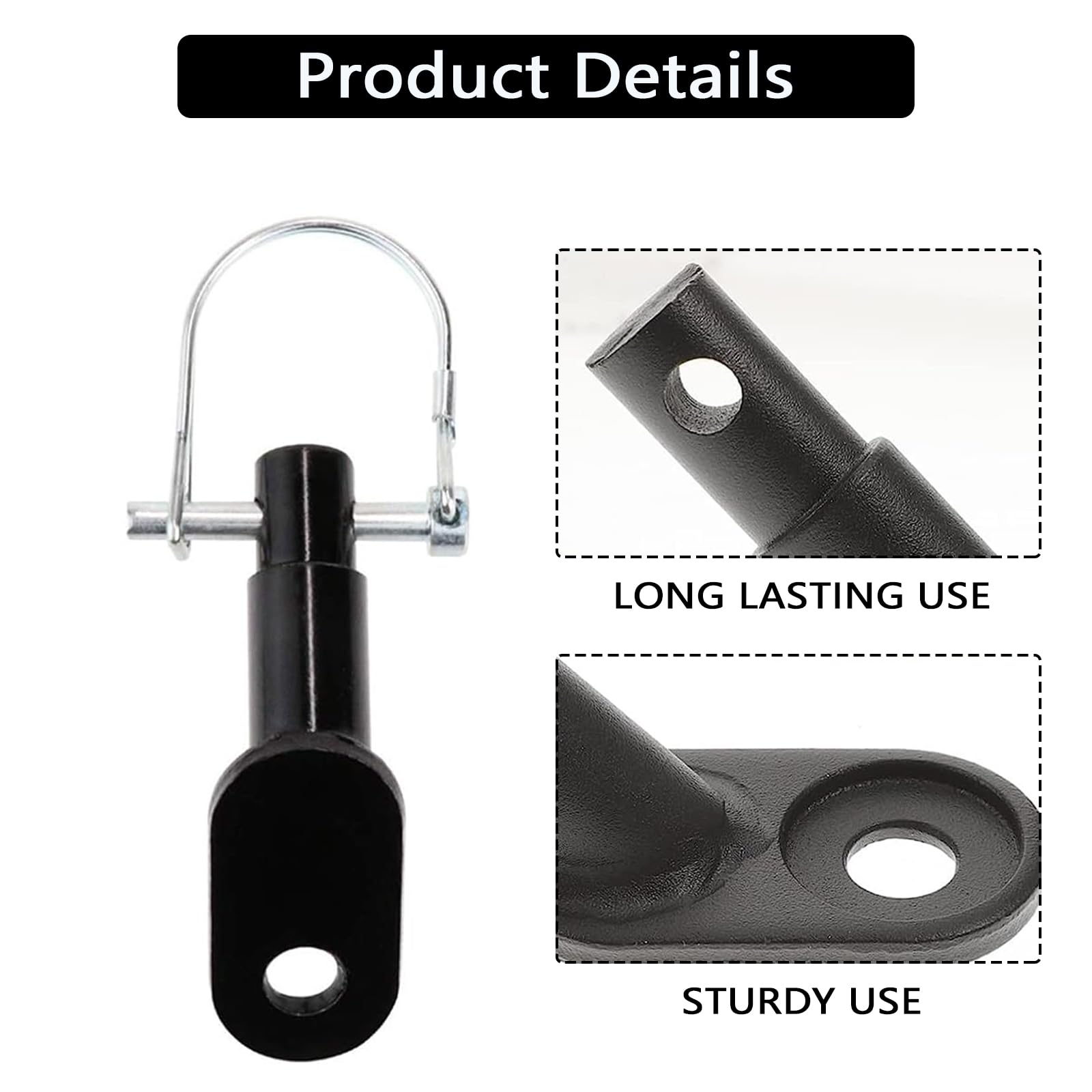 Attelage de Remorque de Vélo, Attelage de Remorque de Vélo, Haute Stabilité de Conduite, pour Remorques pour Enfants, Remorques de vélo, Remorques pour Chiens (avec 2 Goupilles de Verrouillage)