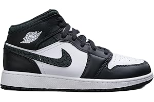 Big Kid's Jordan 1 Mid SE Panda Elephant LE - Black/White/Black (FB9909 001)