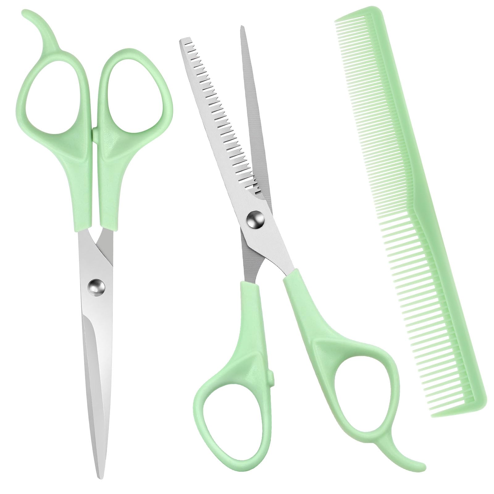 Hair Scissors Set, 2 Sharp Professional Scissors Sets, One-sided Thinner, Sharp Hair Scissors, Hairdressing Scissors, Hair Cutting Scissors, Comb for Women, Men, Children, Thinning Scissors Dog-picture-14