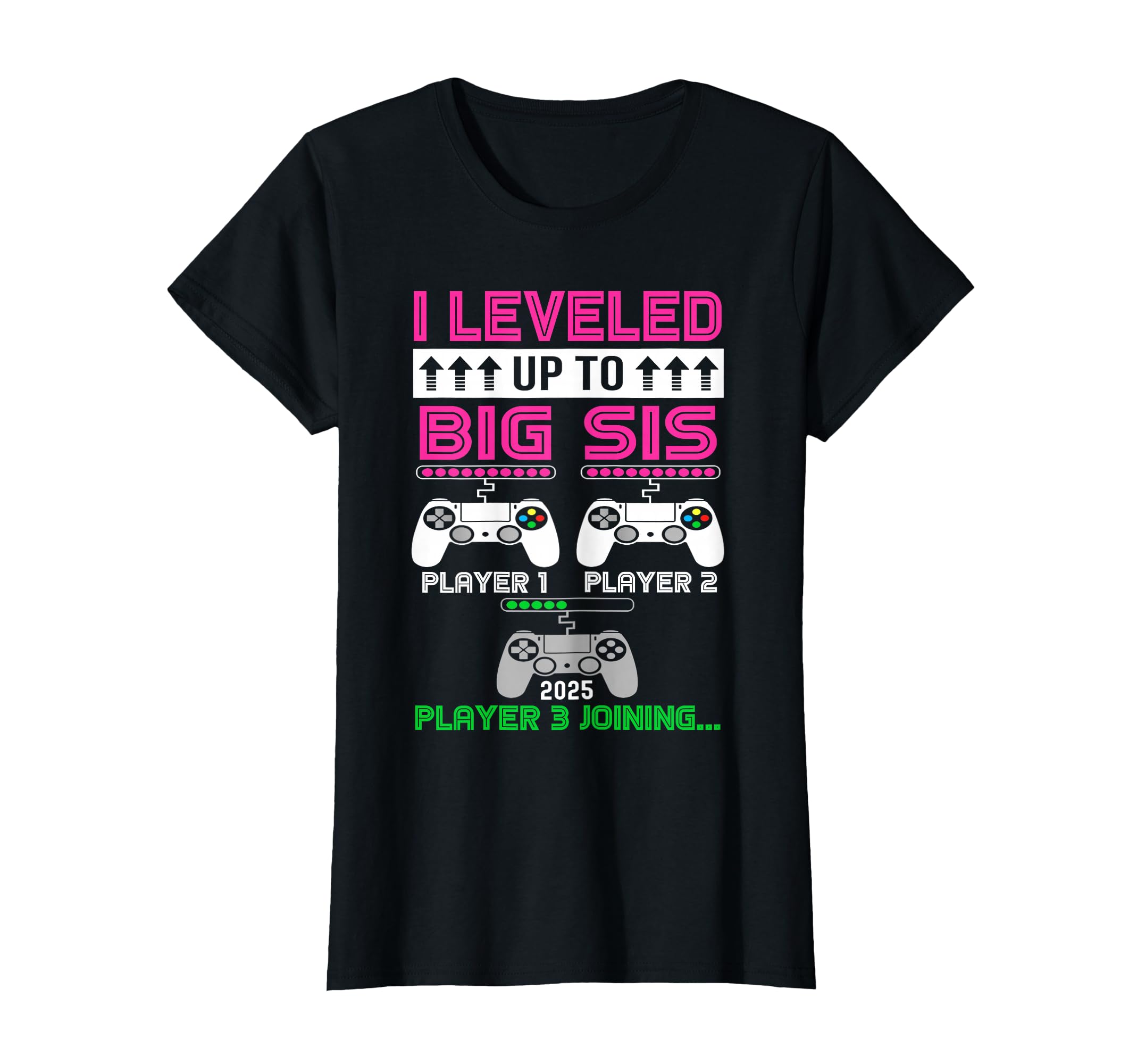 leveled Up to Big Sister Again 2025 Promoted to Big Sister T-Shirt