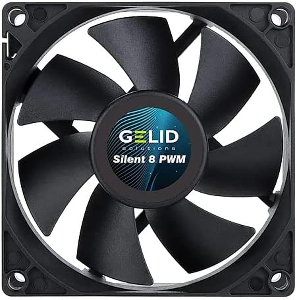 GELID SOLUTIONS 783195 Dissipatore Ventola Silent PWM 80x80x25 12V Nero