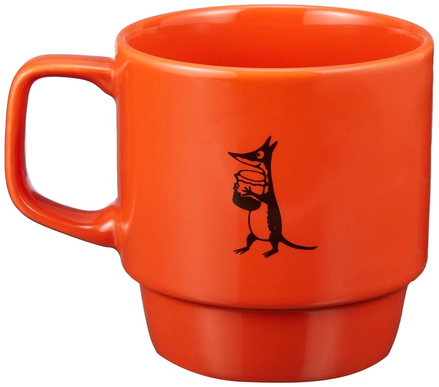 mugimug むぎマグ Moomin MM4302-11 Stacking Mug, Red, Approx. 11.8 fl oz (340