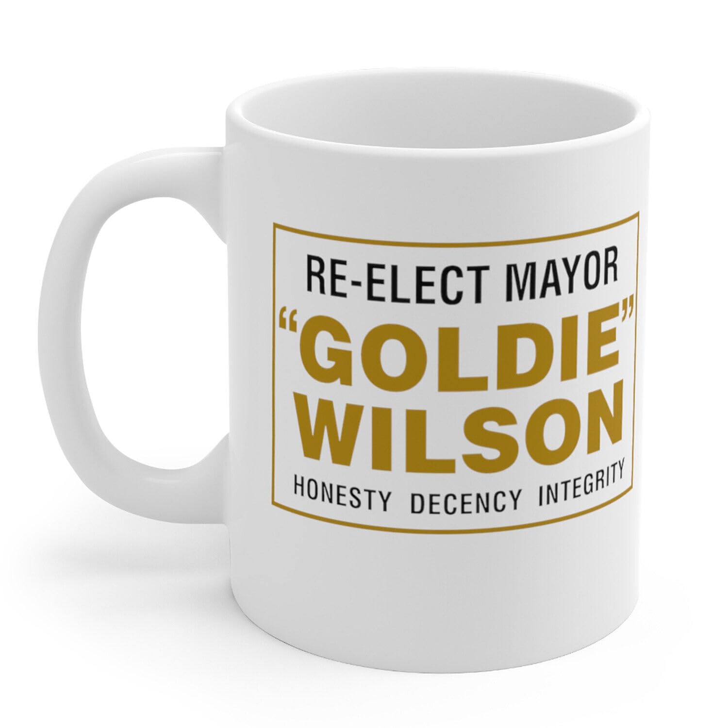 uniqx APSRA Goldie Wilson for Mayor 11oz Coffee Mug Cup - BTTF Hill Valley Back Future