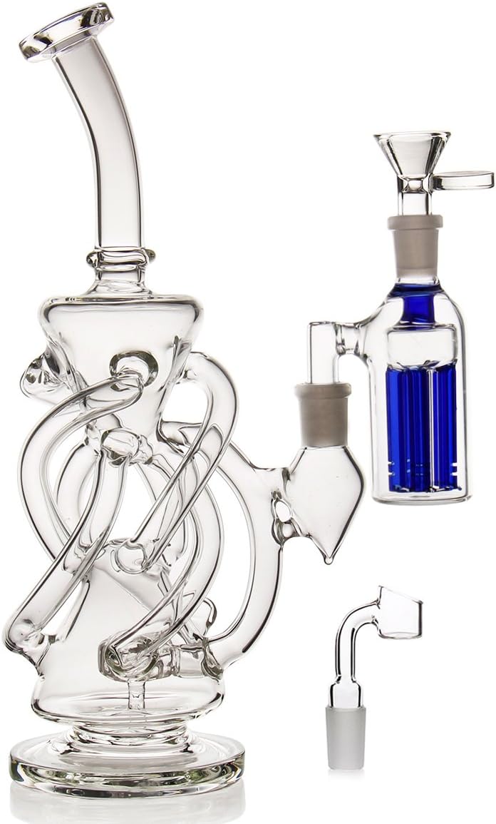 Glass Bong with Tornado percolate, Glass Bongs with 14.5mm Water Bong