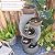 SERBILHOME 5-Tiered Water Fountain Outdoor 46.8''H Large Modern Waterfall Cascade Patio Fountains Garden Waters Found for Yard Deck Porch Balcony Outside,Gray