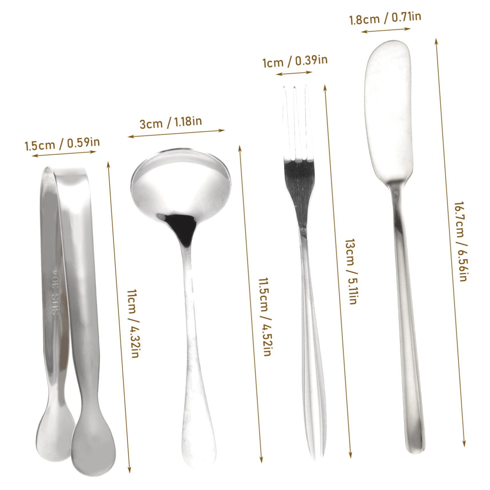 ABOOFAN Complete Kitchen Tool Set Cheese Knife Butter Knife Coffee Spoon Dessert Spoon