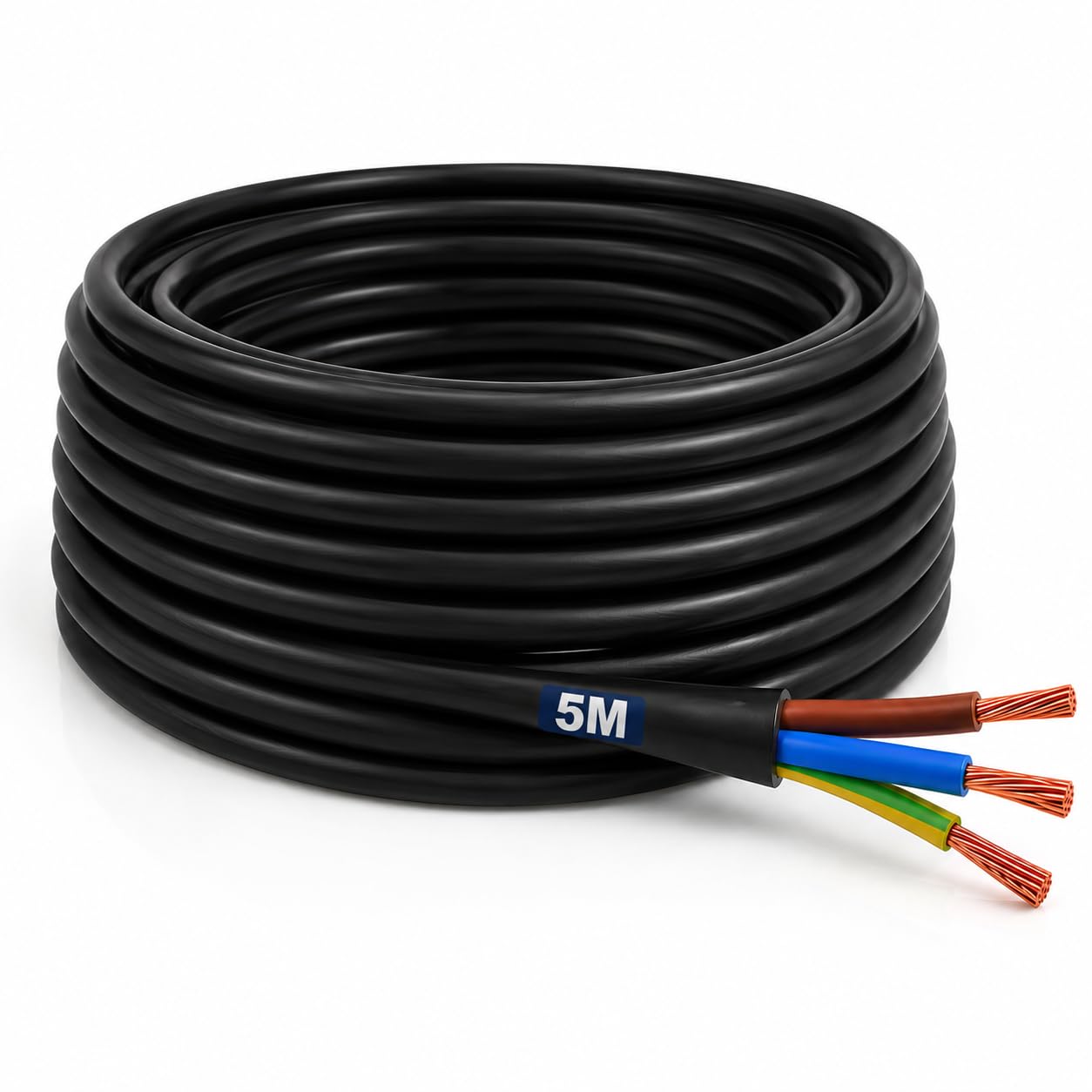 Aquacadabra Black Pond Electrical Cable 3-Core Garden Electric Cable 5m