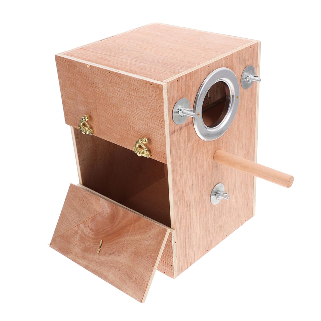 Nido de crianza de Conure Bird House con Perca casa de pájaros de Madera para casa de pájaros de alumno de Perchas Nestante de con Perca