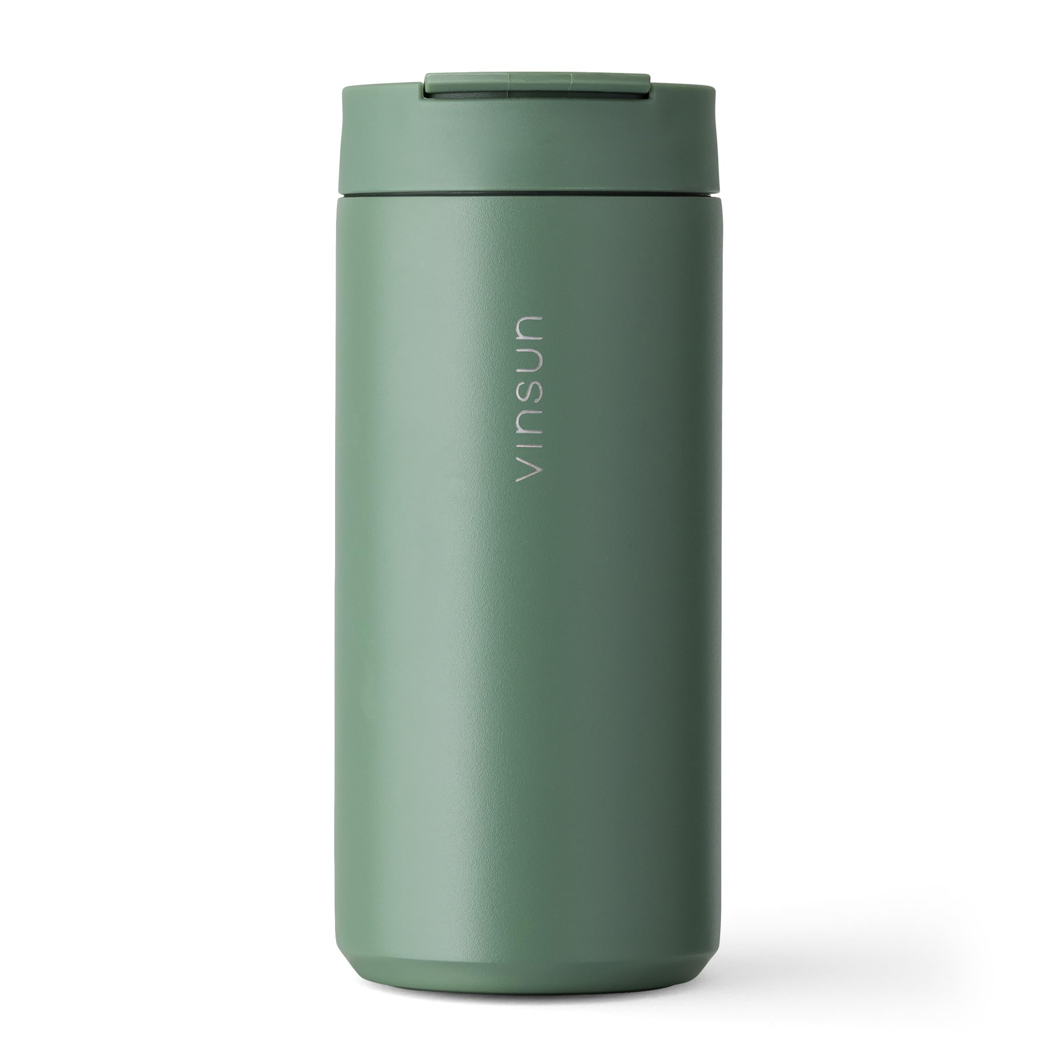 VINSUN Travel Mug to Go 350ml - Stainless Steel, Leak-Proof, Double Walled Insulated - Hot & Cold Drinks - Reusable Thermal Coffee Cup with Lid