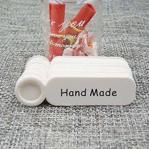 200Pcs White/Kraft Red Heart Thank You Tag, Paper Shape Hang Tag,Wedding/Cake/Bakery Swing Label,tag