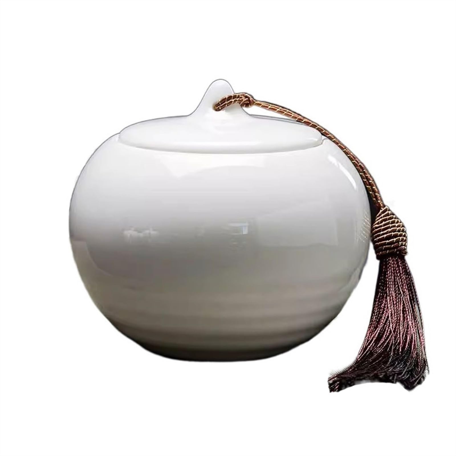 Bx9rE7tK3g Kitchen Storage Jar High-grade Chinese White Porcelain Tea Canister Sealed Empty Household Warehouse Storage Jar Ceramic Tea Canister