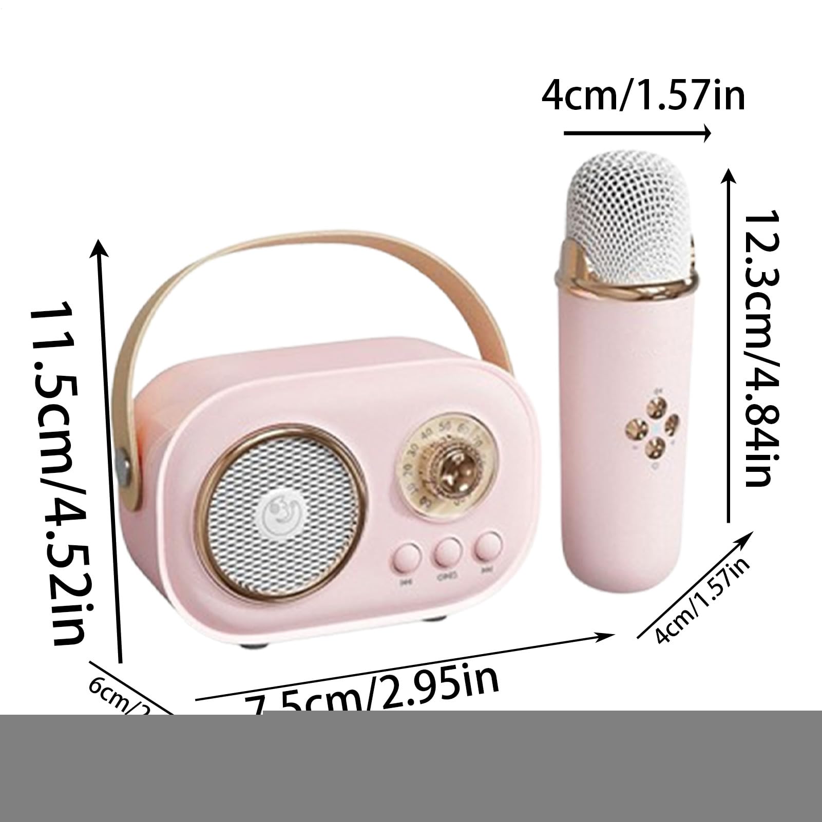 altoparlante per karaoke, microfono per altoparlante karaoke portatile,Microfoni Karaoke Wireless Per Adulti - Set di altoparlanti microfonici portatili per l'home entertainment con