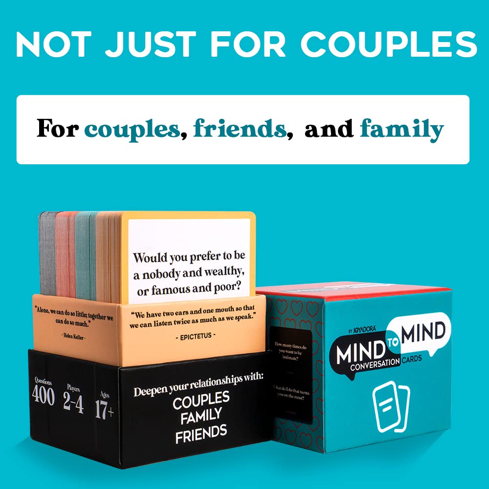 Joyadora 400 preguntas para parejas, familia, amigos, juegos de parejas, romántico, juego de cartas para parejas, juegos de regalo para parejas, juego de amor, juegos de cartas para parejas, citas