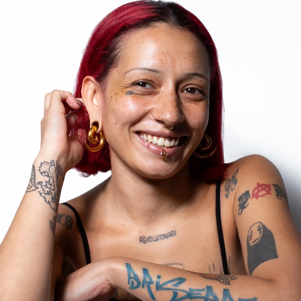 Pierced Owl - Gold Plated Stainless Steel Double Flared Tunnel Plug Earrings, Sold as a Pair - Image 6