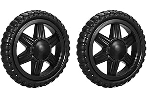 uxcell Shopping Cart Wheel Replacement 5 Inch Dia, Two Pack
