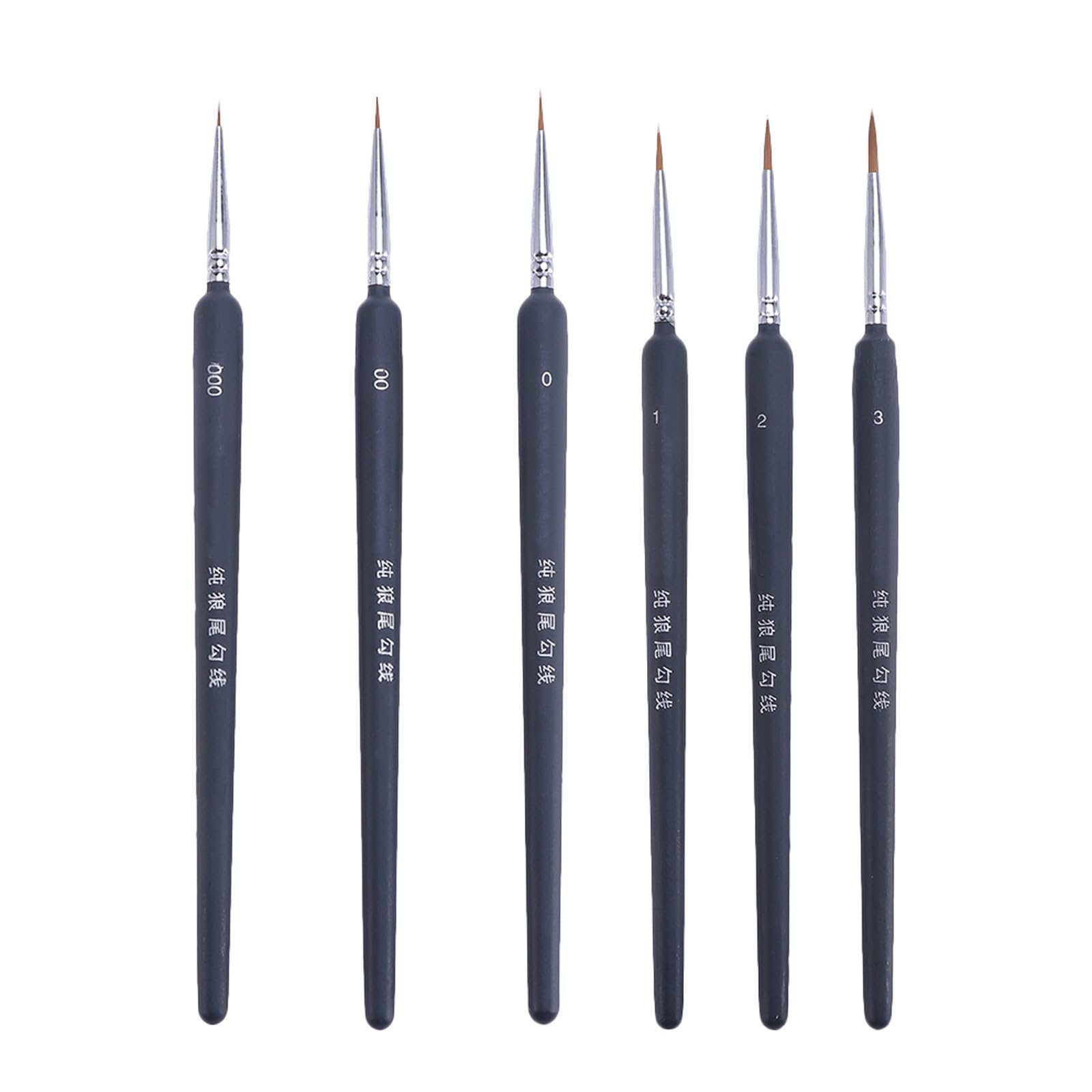 Set de 6 Pinceles de Acuarela para Pintura al Óleo, Pluma de Dibujo Lineal | Pinceles para Pintura de Plástico, Portátiles para Viaje y Organización, Decoracion Colegio