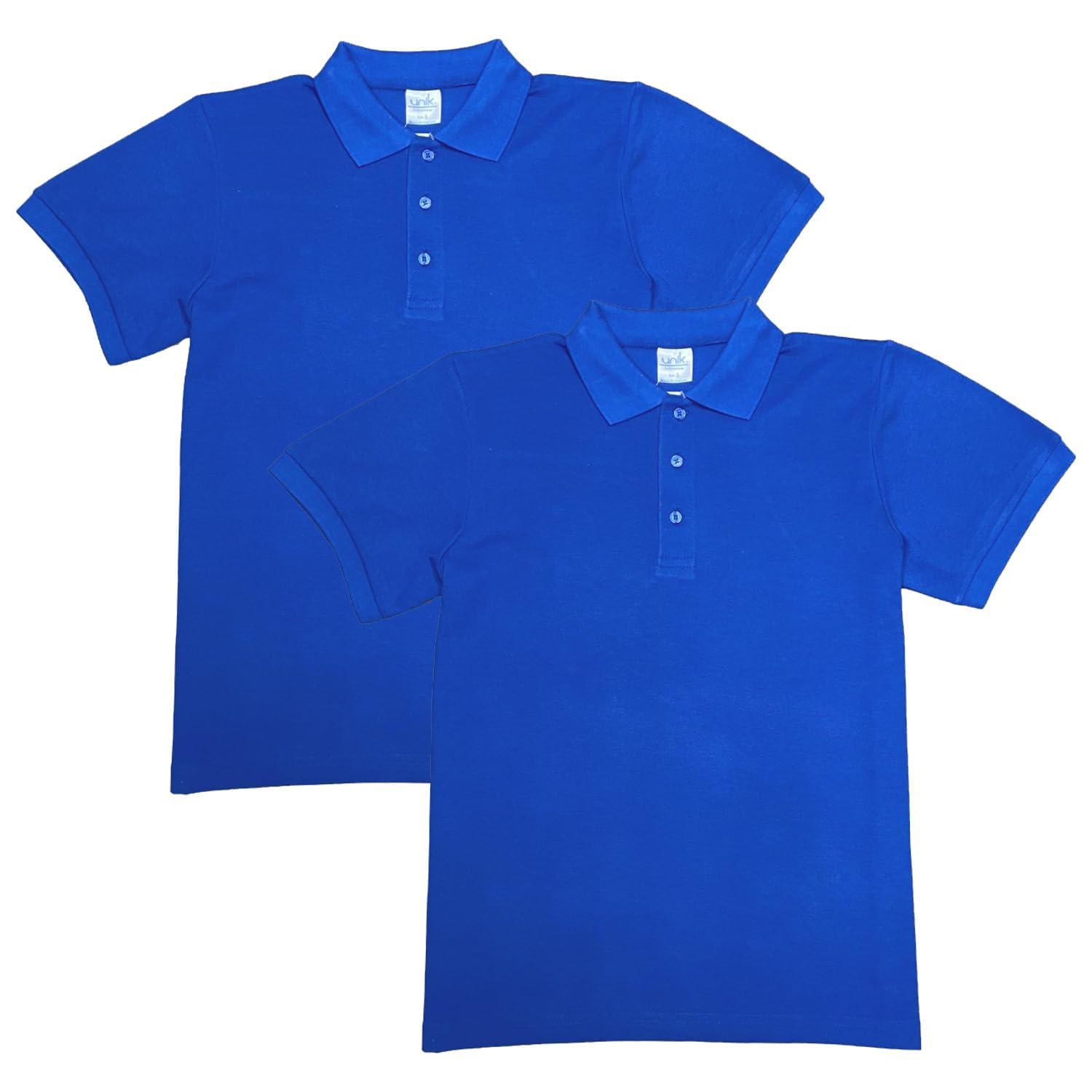 unik Boy's Premium Quality Pique Polo Uniform Shirt Short Sleeve White Sky Blue Navy Hunter Green Burgundy Black Red
