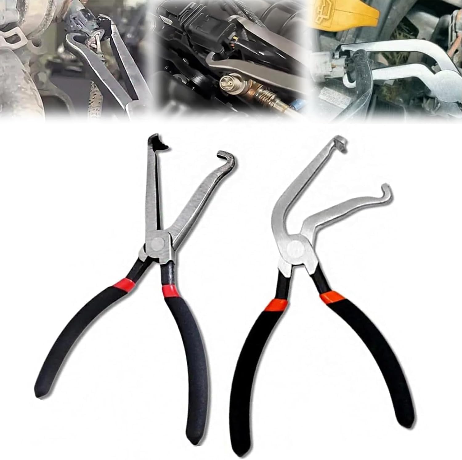 Eelectrical Disconnect Pliers, Upgrade Electrical Disconnector Pliers for Car, Automotive Connector & Fuel Line Clip Remover Tools for Cars, Trucks Repair with Rapid Disconnector (Black)