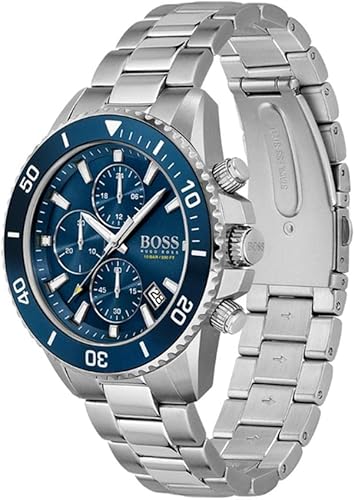Miniatura 2 de BOSS Center Court Reloj cronógrafo de acero inoxidable para hombre, resistente al agua