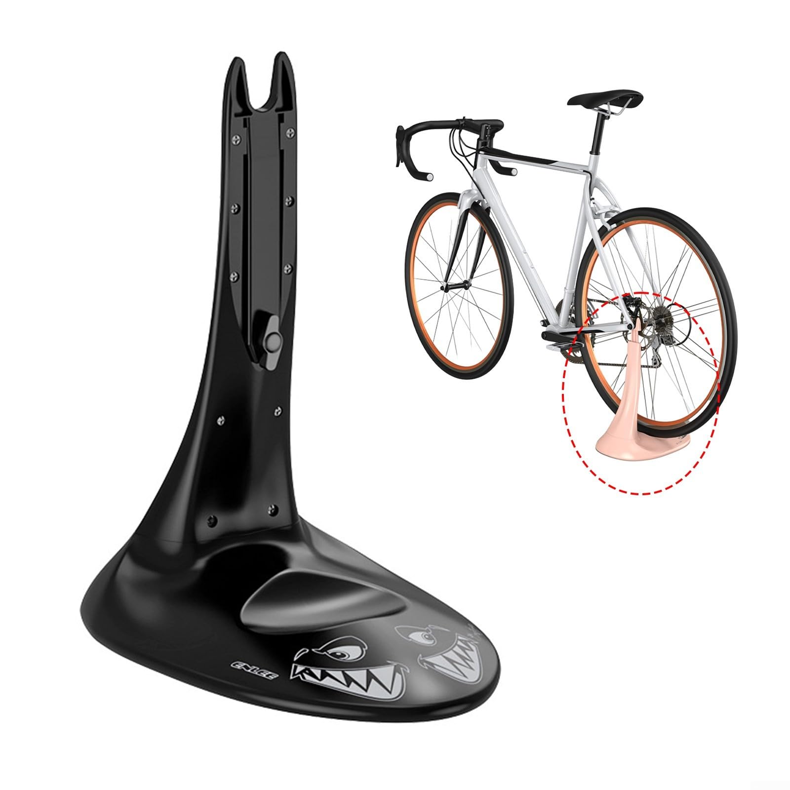 Kompakter Fahrradständer, leicht zu transportieren und platzsparendes Design (schwarz) Baumarkt