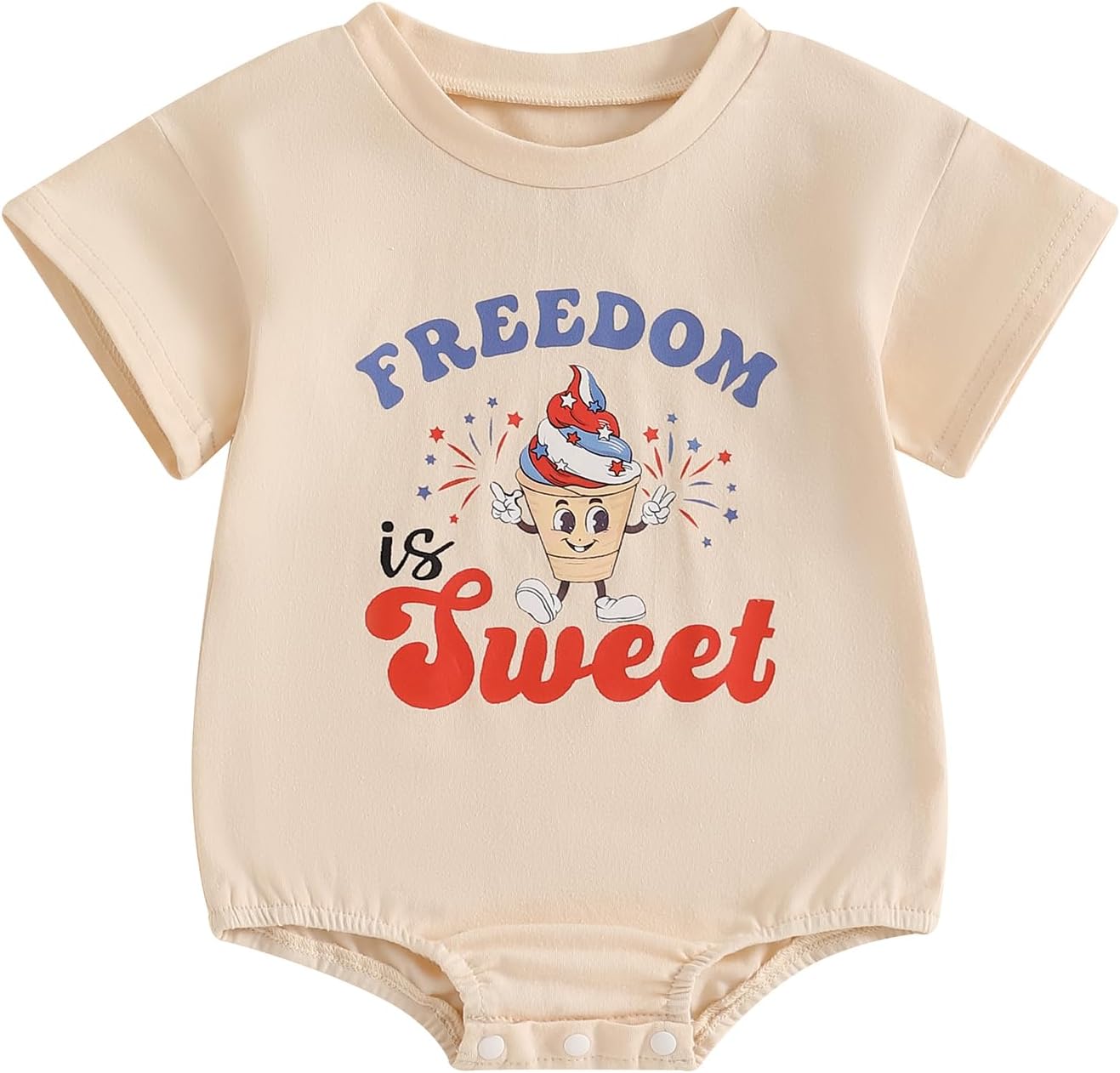 4th of July Baby Boy Girl Outfit Hot Dog Fourth of July Bubble Romper Newborn Toddler Independence Day Clothes