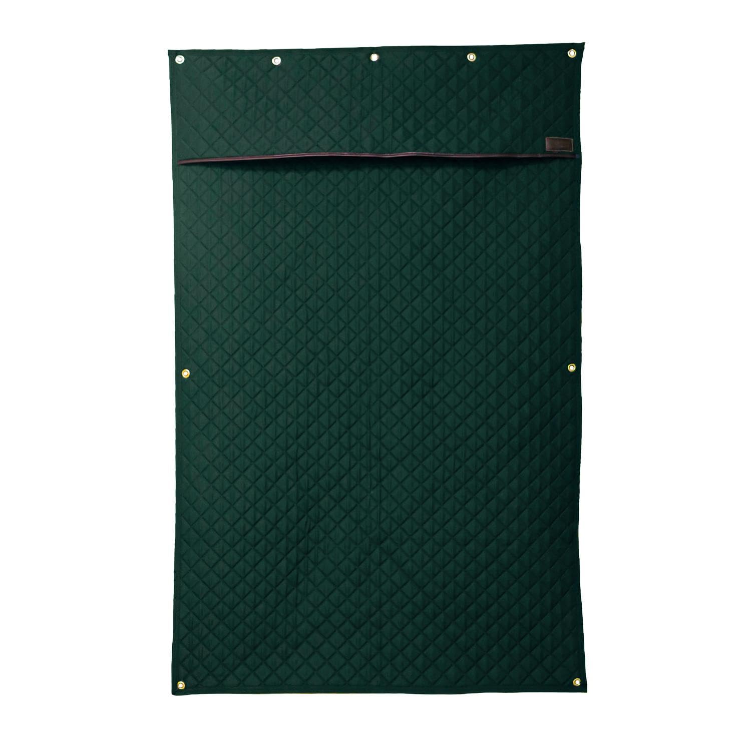 Tenture de box vert foncé bâche de protection équestre pour équipement de concours