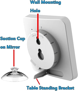 Digital Waterproof Bathroom Hanging Wall Clock with Shower Countdown Timer