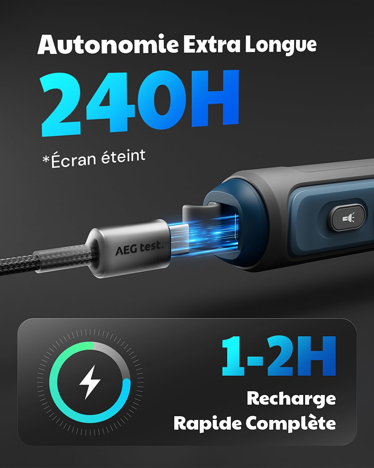 AGT-2459 Détecteur de monoxyde de Carbone Portable, Rechargeable, 0~1000PPM, avec alarmes sonore/visuelle et écran Couleur TFT – pour Maison, Voyage, Industrie – Bleu