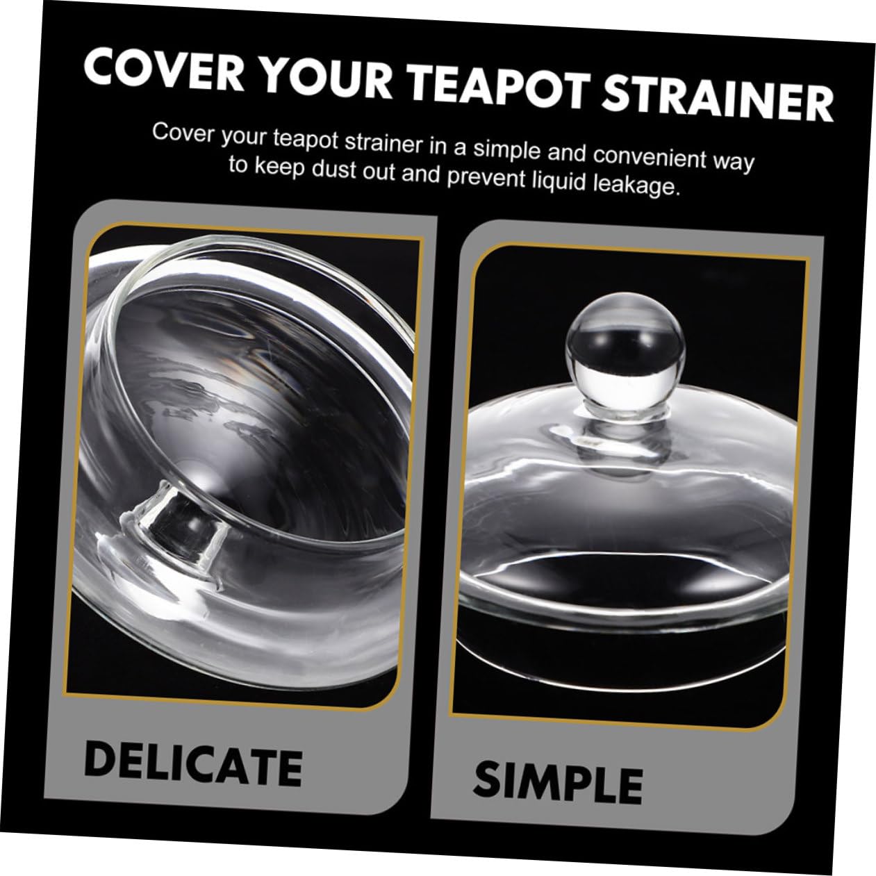 6 piezas Tapas para Infusor de Té para Sueltas Tapas Transparentes para Tetera de Repuesto Práctico y Fácil de Usar para Filtro de Té Doméstico