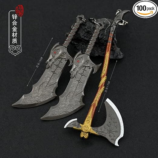 5.) Hobby GOW5 Kratos Axe of Leviathan Kratos Chaos Blade Weapons Metal Model Pendant Keyring Blades of Exile Chaos Game Accessories